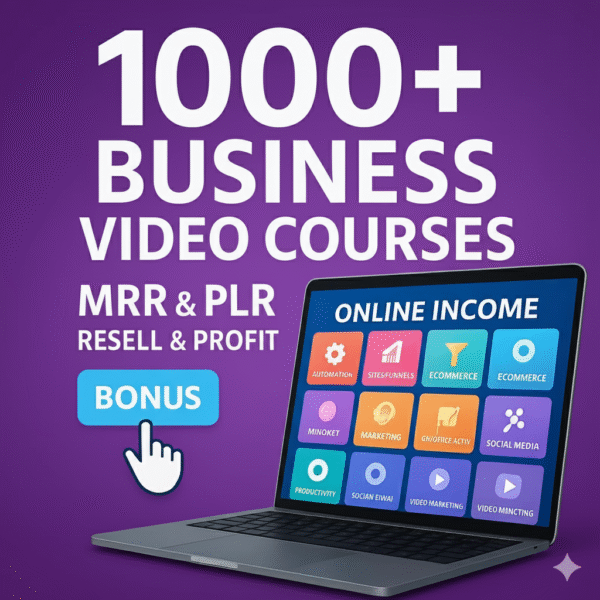 1000+ Business Course Bundle | MRR PLR | Viral Digital Products with Resell Rights