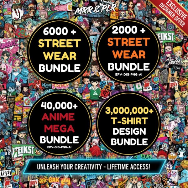 2M+ T-shirt designs bundle | png, ai, svg | Pod ready | streetwear, pop culture, urban, funny & retro